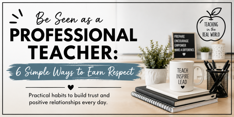 Be Seen as a Professional Teacher: 6 Simple Ways to Earn Respect