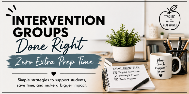 Intervention Groups Done Right | Zero Extra Prep Time