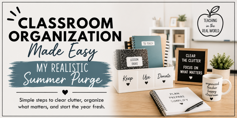 Classroom Organization Made Easy | My Realistic Summer Purge