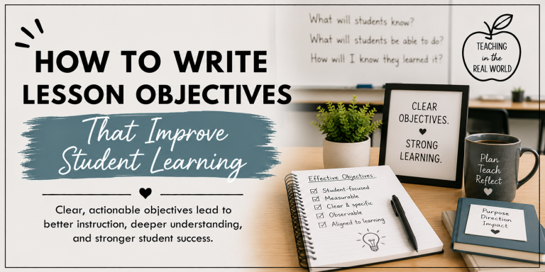 How to Write Lesson Objectives That Improve Student Learning